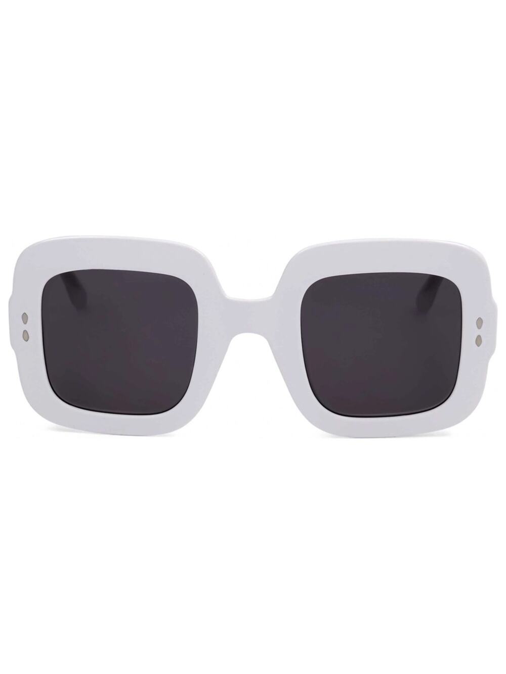 New! Isabel Marant IM0074/S 0SZJIR White Square Sunglasses, Authentic